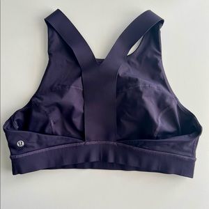 Lululemon Fast and Free Dark Purple Sports Bra Size 12